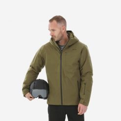 Kurtka narciarska męska Wedze 500. Zielone kurtki narciarskie i snowboardowe WED'ZE, m, bez wzorów, z syntetyku, narciarskie. Za 449.99 zł.