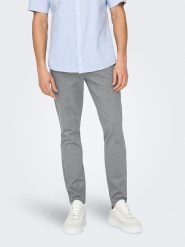 ONLY & SONS Spodnie chino w kolorze szarym rozmiar: W28/L30. Szare eleganckie spodnie Only & Sons, l. Za 66.31 zł.