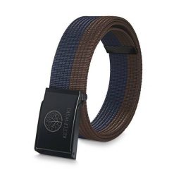 Pasek parciany BETLEWSKI PRC-10_CZ-2 XL brązowo-granatowy. Brązowe paski Betlewski, bez wzorów, z materiału. Za 33.25 zł.