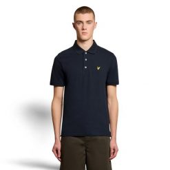 Zwykła koszulka polo Lyle & Scott. Niebieskie koszulki polo LYLE AND SCOTT, l, bez wzorów, bez kołnierzyka, bez ramiączek. Za 272.00 zł.