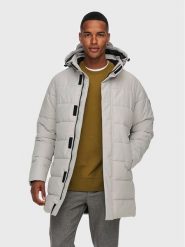 Only & Sons Kurtka zimowa Carl Long 22020156 Szary Regular Fit. Szare kurtki Only & Sons, na zimę, m, bez wzorów, z syntetyku, bez kaptura. Za 349.99 zł.