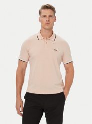 BOSS Polo Paul 50506193 Pomarańczowy jasny Regular Fit. Brązowe koszulki polo Boss, l, bez wzorów, z bawełny, bez kołnierzyka, bez ramiączek. Za 449.99 zł.