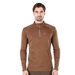 Astro - męska koszulka 100% wełna merino z zamkiem (195 g/m²). Brązowe bielizna termoaktywna WOOLONA, m, bez wzorów, z wełny, bez ramiączek, trekkingowe. W wyprzedaży za 324.00 zł.