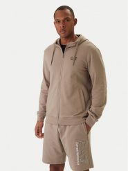 EA7 Emporio Armani Bluza 8NPM33 PJVRZ Beżowy Regular Fit. Brązowe bluzy EA7 Emporio Armani, l, bez wzorów, z bawełny, bez kaptura. Za 429.99 zł.