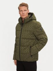 Guess Kurtka puchowa M4BL42 WG9L2 Zielony Regular Fit. Zielone kurtki Guess, l, z aplikacjami, z puchu, bez kaptura. Za 669.99 zł.