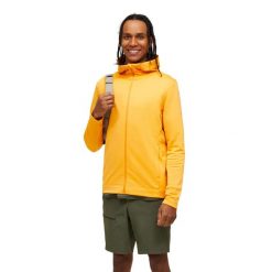 Bluza Peak Performance męska Rider Tech Zip Hood pomarańczowa - M. Brązowe bluzy Peak Performance, m, bez wzorów, bez kaptura. Za 679.00 zł.