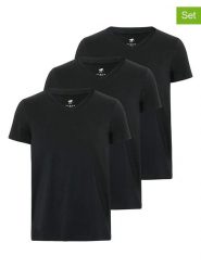 Polo Sylt Koszulki (3 szt.) w kolorze czarnym rozmiar: L. Czarne koszulki polo Polo Sylt, l, bez wzorów, bez kołnierzyka, bez ramiączek. Za 72.95 zł.