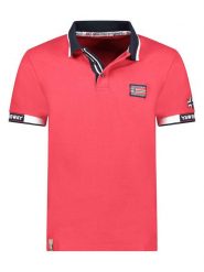 Geographical Norway Koszulka polo "Kauge" w kolorze czerwonym rozmiar: M. Czerwone koszulki polo sportowe Geographical Norway, m, bez wzorów, z bawełny, bez kołnierzyka, bez ramiączek. Za 92.21 zł.