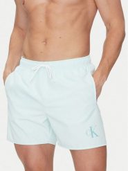 Calvin Klein Swimwear Szorty kąpielowe KM0KM01101 Zielony Regular Fit. Zielone kąpielówki Calvin Klein Swimwear, m, bez wzorów, z syntetyku. Za 169.99 zł.