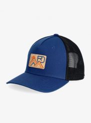 Czapka z daszkiem Ortovox Corky Trucker Cap - petrol blue. Niebieskie czapki z daszkiem ORTOVOX, z aplikacjami, z bawełny. Za 169.99 zł.