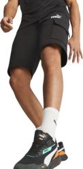 Spodenki treningowe męskie Puma ESS Cargo 10". Czarne krótkie spodenki sportowe Puma, m, bez wzorów, z bawełny. Za 145.60 zł.
