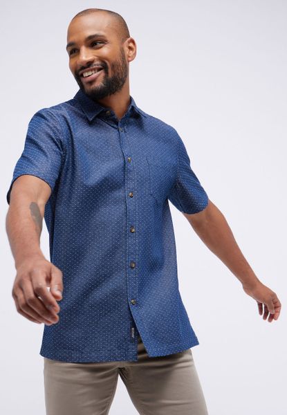 MĘSKA KOSZULA MUSTANG Darien Ensign Blue 1014772 5229. Niebieskie koszule Mustang, na lato, m, bez wzorów, z bawełny, bez kołnierzyka, bez ramiączek. Za 99.99 zł.