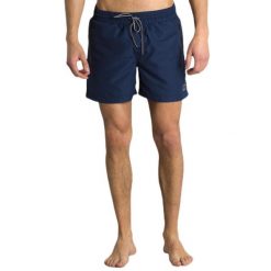 Plaża Potrzebuje męskich spodenek kąpielowych. Niebieskie szorty LEONE 1947 APPAREL, l, bez wzorów, z tkaniny, sportowe. Za 116.20 zł.