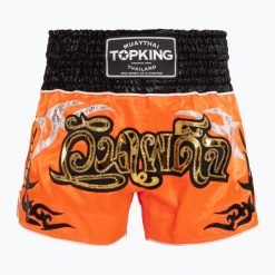 Spodenki treningowe Top King Thai Boxing. Brązowe krótkie spodenki sportowe TOP KING, bez wzorów. Za 239.99 zł.