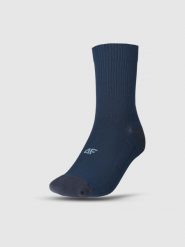 4F Skarpetki do biegania za kostkę uniseks - granatowe 39-42. Niebieskie skarpety 4F, bez wzorów. Za 49.99 zł.