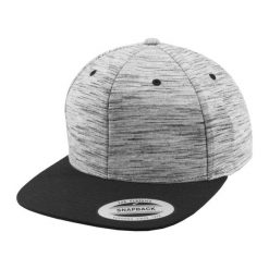 Melanżowa Czapka Z Daszkiem. Czarne czapki z daszkiem FLEXFIT, bez wzorów, z dżerseju. Za 84.99 zł.