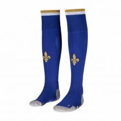 Skarpetki domowe AS Monaco Kombat Spark Pro 2024/25. Białe skarpety Kappa, bez wzorów. Za 109.50 zł.