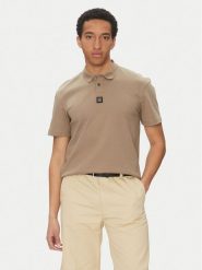 HUGO Polo Deabono_D 50517638 Brązowy Regular Fit. Brązowe koszulki polo Hugo, m, bez wzorów, z bawełny, bez kołnierzyka, bez ramiączek. Za 329.99 zł.