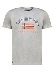 Geographical Norway Koszulka "Jhagen" w kolorze szarym rozmiar: XL. Szare bezrękawniki Geographical Norway, xl, bez wzorów, z bawełny, bez kołnierzyka, bez ramiączek. Za 59.95 zł.