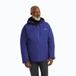 Kurtka puchowa męska Jack Wolfskin Icecape 2 l Down Ins Rds. Niebieskie kurtki Jack Wolfskin, na zimę, l, bez wzorów, z materiału, bez kaptura. Za 1,439.00 zł.