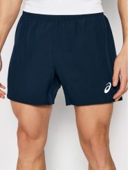 Asics Szorty sportowe Core 5in 2011C336 Granatowy Regular Fit. Niebieskie krótkie spodenki sportowe ASICS, m, bez wzorów, z syntetyku. Za 159.99 zł.