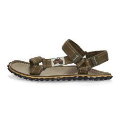Sandały Gumbies Tracker Sandals GU-SATRA018 zielone. Zielone sandały z bawełny, bez zapięcia. Za 310.74 zł.