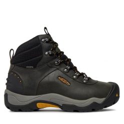 Trekkingi Keen. Zielone botki sznurowane Keen, bez wzorów, bez obcasa, bez zapięcia. Za 749.99 zł.