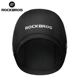 Czapka kolarska Rockbros z wycięciami na okulary. Czarne czapki zimowe ROCKBROS, bez wzorów. Za 34.99 zł.