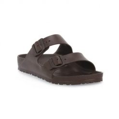 Klapki męskie Birkenstock Arizona Eva Roast Calz. Brązowe klapki Birkenstock, z materiału. Za 238.00 zł.