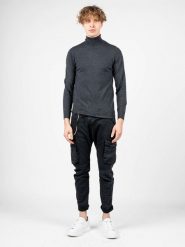 Xagon Man Sweter "Turtleneck" | A22081&ELV18 | Mężczyzna | Szary Melanż. Szare golfy Xagon, m, bez wzorów, z dzianiny, bez kołnierzyka, bez ramiączek. W wyprzedaży za 189.00 zł.