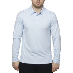 Adidas Koszulka męska adiPURE Polo niebeiska r. L (W47739). Szare koszulki polo sportowe marki Adidas, bez wzorów, bez kołnierzyka, bez ramiączek. Za 58.99 zł.