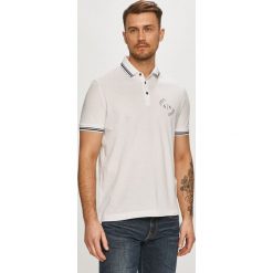 Armani Exchange - Polo. Białe koszulki polo Armani Exchange, l, bez wzorów, z dzianiny, bez kołnierzyka, bez ramiączek. W wyprzedaży za 289.90 zł.