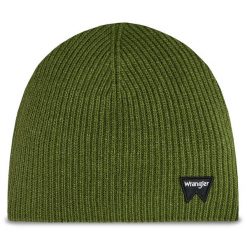 Czapka Wrangler. Zielone czapki zimowe Wrangler, bez wzorów. Za 119.99 zł.
