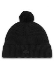 Lacoste Czapka RB7028 Czarny. Czarne czapki zimowe LACOSTE, bez wzorów, z materiału. Za 309.99 zł.