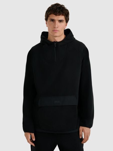 4F Polar z kapturem regular męski - czarny M. Czarne bluzy z polaru 4F, m, bez wzorów, z materiału, z kapturem. Za 169.99 zł.