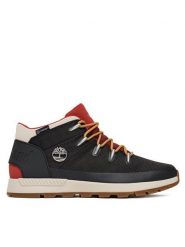 Timberland Trzewiki Sprint Trekker Mid Fab Wp TB1A61QG0151 Czarny. Czarne botki sznurowane Timberland, bez wzorów, z materiału, bez obcasa, bez zapięcia. Za 549.99 zł.