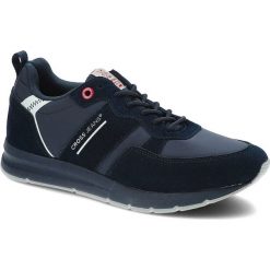 Granatowe Sneakersy Cross Jeans Wygodne Buty Męskie. Niebieskie buty sportowe casual Cross Jeans, bez wzorów, z jeansu, bez zapięcia. Za 189.00 zł.