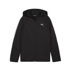 Młodzieżowa bluza Evostripe z kapturem zapinana na suwak PUMA Black. Czarna bluzy z kapturem Puma, m, bez wzorów, z kapturem. Za 239.00 zł.