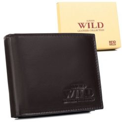 Portfel skórzany Always Wild N7-P-SCR brązowy N7-P-SCR. Brązowe portfele Always Wild, bez wzorów, ze skóry. Za 37.99 zł.