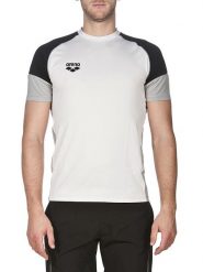Arena Koszulka funkcyjna w kolorze biało-jasnoszaro-czarnym rozmiar: 3XL. Białe t-shirty sportowe Arena, bez wzorów, z materiału, bez ramiączek, outdoorowe. Za 61.89 zł.