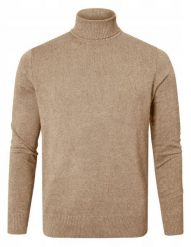 Bawełniany Męski Golf - Pako Jeans - Melanżowy Beż. Golfy Pako Jeans, l, bez wzorów, z bawełny, bez ramiączek. Za 195.00 zł.