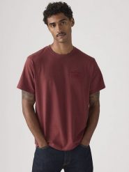 Levi's Koszulka w kolorze bordowym rozmiar: M. Czerwone bezrękawniki Levi's®, m, bez wzorów, z bawełny, bez kołnierzyka, bez ramiączek. Za 84.40 zł.