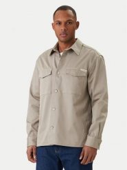 Calvin Klein Jeans Koszula Utility LV04RF408G Beżowy Relaxed Fit. Brązowe koszule Calvin Klein Jeans, m, bez wzorów, z jeansu, bez kołnierzyka, bez ramiączek. Za 529.99 zł.