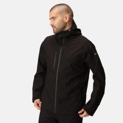 Kurtka robocza męska X-Pro Beacon wodoodporna z latarką. Czarne kurtki Regatta, m, bez wzorów, bez kaptura. W wyprzedaży za 629.99 zł.