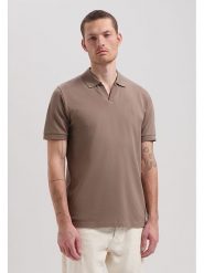 DSTREZZED Koszulka polo w kolorze jasnobrązowym rozmiar: XL. Brązowe koszulki polo Dstrezzed, xl, bez wzorów, bez kołnierzyka, bez ramiączek. Za 137.10 zł.