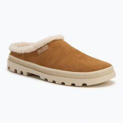 Klapki Palladium Palladune Mule Warm dear brown. Brązowe buty trekkingowe Palladium, bez wzorów, bez zapięcia. Za 289.99 zł.