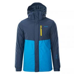 Kurtka męska ocieplana Hi-Tec Namparo - granatowo-niebieska, Rozmiar M. Niebieskie kurtki narciarskie i snowboardowe Hi-tec, l, bez wzorów, z materiału, narciarskie. Za 369.99 zł.