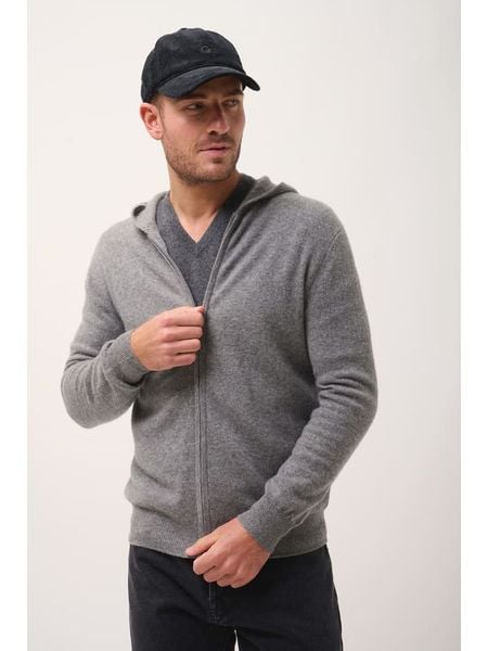 Just Cashmere Kaszmirowy kardigan "Elliot" w kolorze szarym rozmiar: L. Szare swetry rozpinane Just Cashmere, l, bez wzorów, z kaszmiru, bez kołnierzyka, bez ramiączek. Za 406.57 zł.