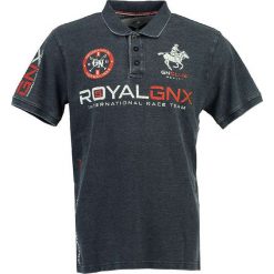 Koszulka polo "Kolmar" w kolorze niebieskim. Koszulki polo marki Geographical Norway, z nadrukiem, z bawełny, polo, z krótkim rękawem. W wyprzedaży za 117.95 zł.