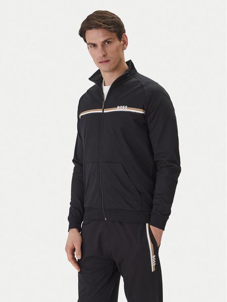 BOSS Bluza Authentic 50554779 Czarny Regular Fit. Czarne bluzy Boss, m, bez wzorów, z bawełny, bez kaptura. Za 429.99 zł.